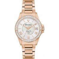 Bulova Women's 98R295 Marine Star 32mm Quartz Watch in Rose Gold