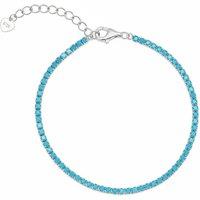 Spero London Women's Turquoise Sterling Silver Tennis Bracelet