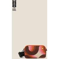 Orla Kiely Women's Tripod Crossbody Bag - Rolling Waves Rose in Pink
