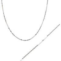 Spero London Women's Half Twisted Sterling Silver Necklace & Bracelet Set Chain