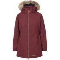 Trespass Women's Celebrity Insulated Longer Length Parka Jacket in Red | Size: 2XS