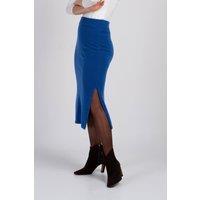 Kettlewell Women's Josie Merino Knitted Midi Skirt in Cobalt | Size: 18