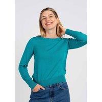 Kettlewell Women's Grace Sweater in Turquoise | Size: 14