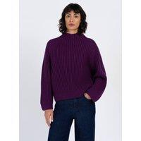 Kettlewell Women's Maeve Rib Knit Sweater in Grape | Size: Large