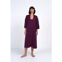 Kettlewell Women's Luna Dressing Gown in Aubergine | Size: 14
