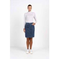 Kettlewell Women's Jamie Cord Knee Length Skirt in Mid Blue | Size: 14