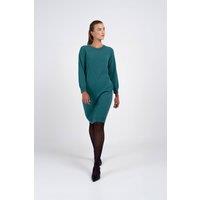 Kettlewell Women's Crew Neck Knitted Dress in Turquoise | Size: 10