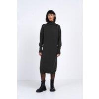 Kettlewell Women's Turtle Neck Knitted Dress in Charcoal | Size: 12