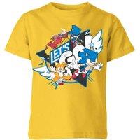 Sonic the Hedgehog Lets Go Kids' T-Shirt - Yellow | Size: YS