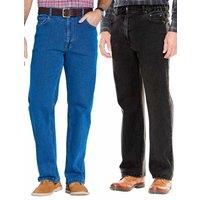 Chums Men's Denim Jeans in Pack of 2 Stretch Fabric Side Elasticated Waistband | Size: 44XL
