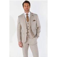 Paul Andrew Men's Mayfair 3 Piece Grooms Wedding Suit in Stone | Size: 56R