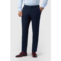 Limehaus Men's Flat Fronted Regular Suit Trousers in Navy | Size: 42L