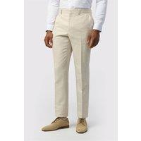 Ted Baker Men's Flat Fronted Tailored Suit Trousers in Beige | Size: 38R