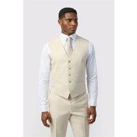 Ted Baker Men's Single Breasted Five Button Tailored Suit Waistcoat in Nude | Size: 48R