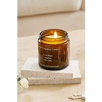 SHEONLY Lemon & Rose Soy Wax Scented Candle in Brown Glass Jar