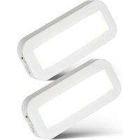 BRILONER White LED Under Cabinet Kitchen Lights Spots Rechargeable Lamp x2 Pack