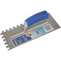 Vitrex Notched Adhesive Trowel Square 10Mm Soft Grip Handle 11 X 4.1/2In in Blue