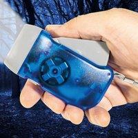 mysmartbuy Squeeze Charge LED Dynamo Torch - Compact Pocket-Size Eco-Friendly Light with Built-In Battery, 3 White LEDs & Woven Hand Strap in Blue