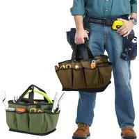 Lovii Multi-Pocket Tool Bag Heavy Duty Portable Storage Tote in Green