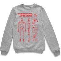 Terminator Official T-800 Schematic Sweatshirt - Grey | Size: Large