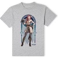 Lord of the Rings Official Hera Pose T-Shirt - Grey | Size: Medium