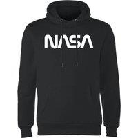 NASA Worm White Logotype Hoodie - Black | Size: 2XL