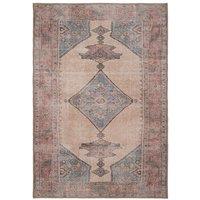 Kukoon Beige Distressed Soft Pile Living Room Area Rug Bedroom Floor Mat in Light Sand | Size: 80 cm x 150 cm