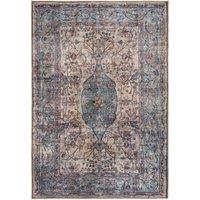 Kukoon Blue Distressed Soft Pile Living Room Area Rug Bedroom Floor Mat in Duck Egg Blue | Size: 60 cm x 240 cm