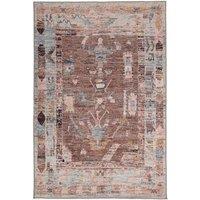 Kukoon Brown Abstract Soft Pile Living Room Area Rug Bedroom Carpet Floor Mat | Size: 120 cm x 170 cm