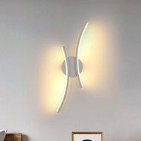 Goeco LED Indoor Wall Light Modern LED Wall Lamp Acrylic 3000K Curved Design in White