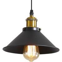 Goeco Vintage Retro Black Pendant Light, Shade Loft Iron Umbrella, E27