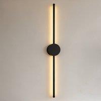 Ventryn Long Dimmable LED Wall Sconce Strip Light Exterior UK in Black