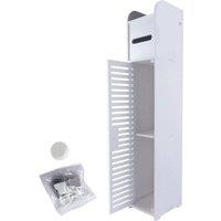 SPETLEK Slim Storage Cabinet Multi-Tier Bathroom Storage in White