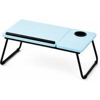 FLAVORA Blue Laptop Table Foldable With Adjustable Tilt Top Portable Desk | Size: 0.6m2