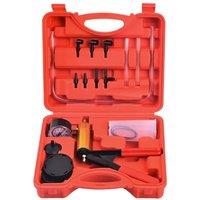 FLAVORA Vacuum Pump Brake Bleeder Tester Kit with Gauge in Red | Size: 10000mm x 520mm