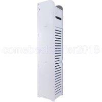 FORGEVIO Bathroom Cabinet Free Standing Floor Storage Shelf in White