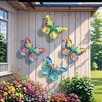 EONLION 4Pcs Metal Butterfly Sculpture Wall Art | Size: 100 cm
