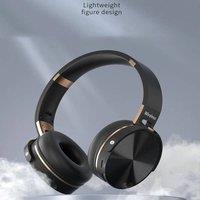 EONLION Folding Wireless Bluetooth 5.3 Headphones in Black