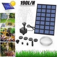 Kelvenix Solar Panel Powered Water Feature Pump in Black | Size: 0.6m2