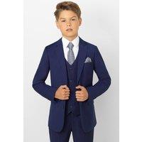 Roco Boy's Monaco - 5 Piece Navy Blue Slim Fit Wedding Suit | Size: 14 Years