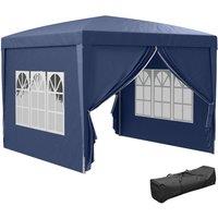 Rolipo 3x3(m) Pop-Up Gazebo, with Curtain Walls & Windows, Blue