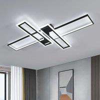 Pheashine Black Rectangular LED Ceiling Light, 65W 6500K Cool White, 120cm