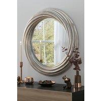 Yearn Mirrors Large round Silvery champagne mirror 84cm in Metallic Silver