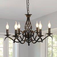 Pheashine Retro Industrial Chandelier With Adjustable Chain in Black