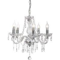 Netlighting Marie Chandelier Chrome 5x E14 in Silver