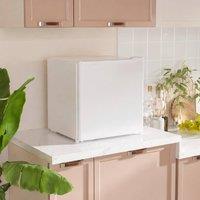 STILVORA Table Top Mini Fridge 46L with Reversible Door in Cream