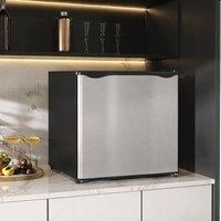 STILVORA 46L Mini Fridge with Chill Box & Reversible Door in Silver