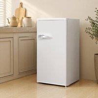 STILVORA Retro Fridge 85L with Chiller Box White