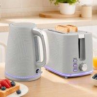 STILVORA Kettle & Toaster Set with Rapid Boil in Grey