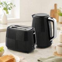 STILVORA Kettle & Toaster Set with 1.7 L Kettle in Black